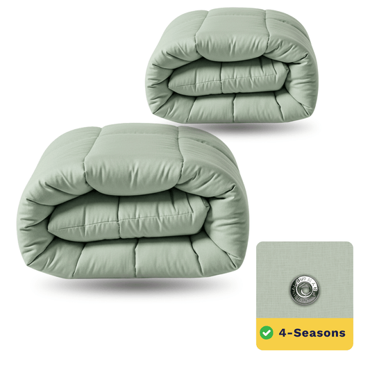 Zelesta Wonderbed 4 Seasons Double Baumwolle - Natural Green