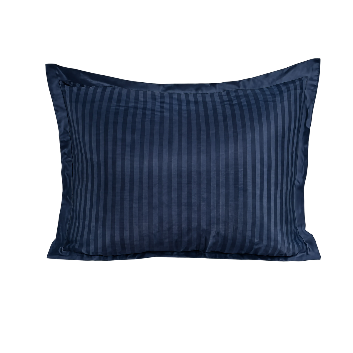 Zelesta Deluxe Hotel Stripe Baumwollsatin Kissenbezüge Set von 2 - Blau