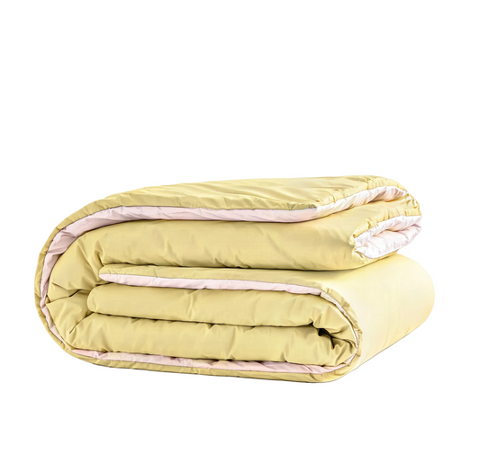 Zelesta Pure Duo No Stitch Baumwolle Bettdecke - Rosa & Gelb