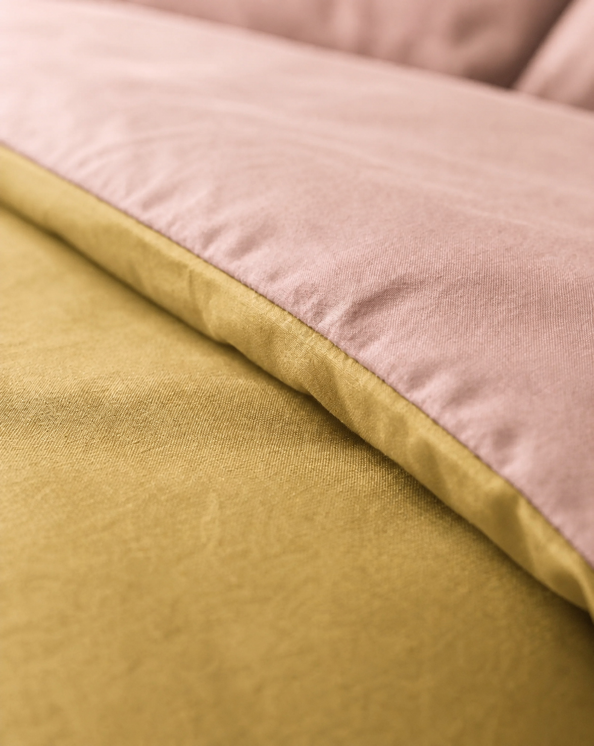 Zelesta Pure Duo No Stitch Baumwolle Bettdecke - Rosa & Gelb