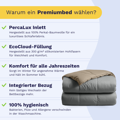 Zelesta Premiumbed Baumwolle - Anthracite & Taupe