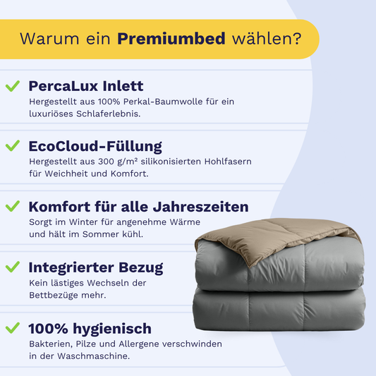 Zelesta Premiumbed Baumwolle - Anthracite & Taupe