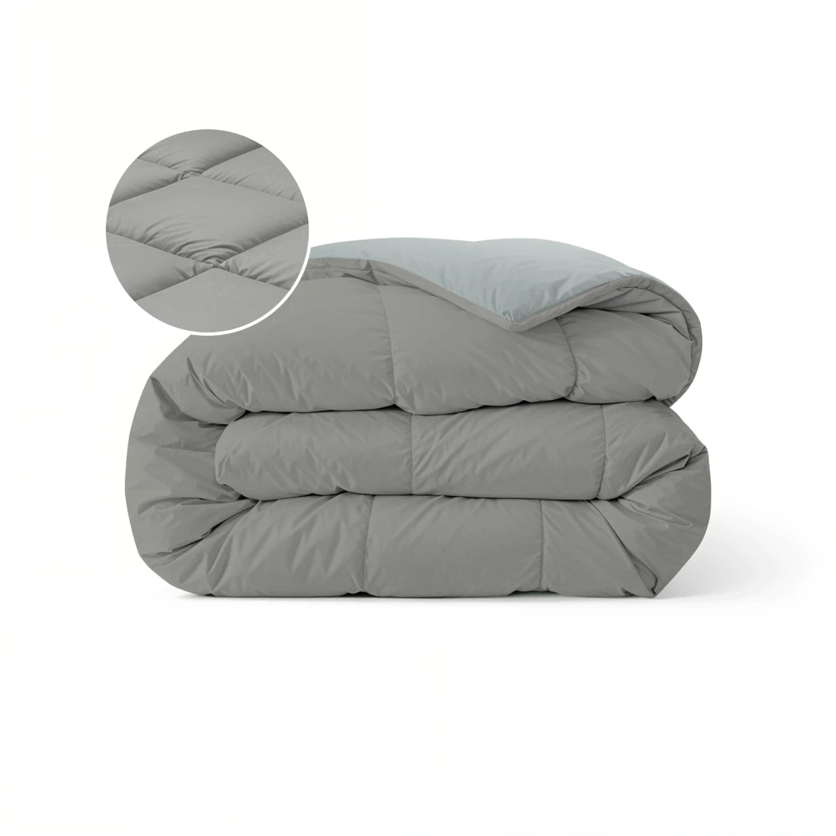 Zelesta Pure Duo Baumwolle Bettdecke - Dunkelgrau & Hellgrau