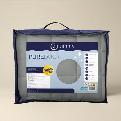 Zelesta Pure Duo Baumwolle Bettdecke - Dunkelgrau & Hellgrau