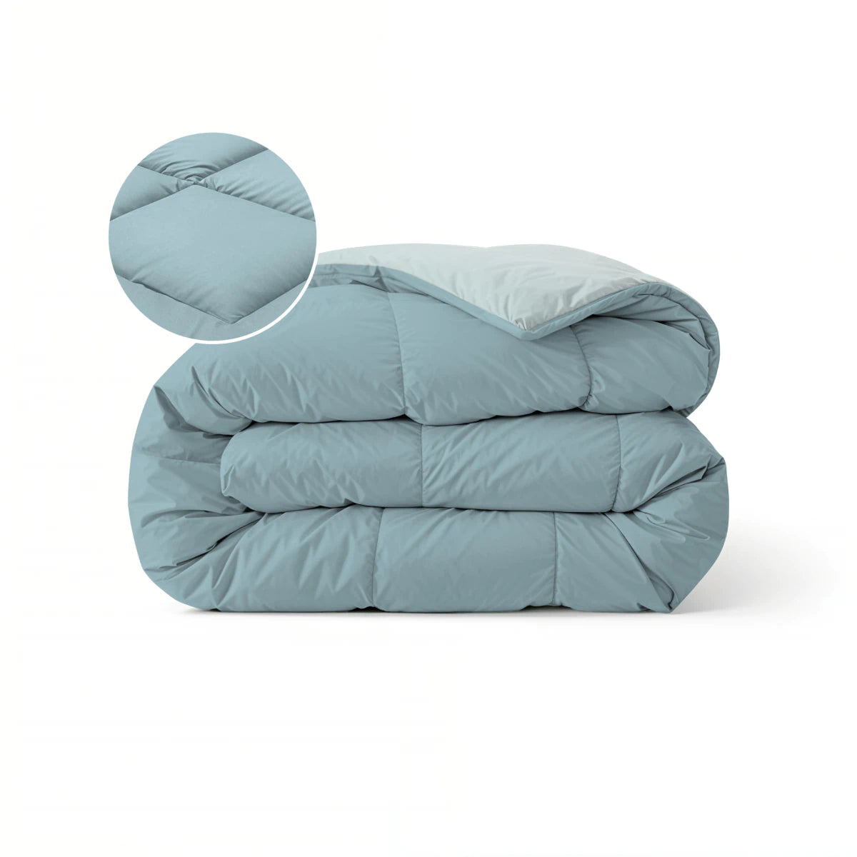 Zelesta Pure Duo Baumwolle Sommerbettdecke - Graublau & Hellblau