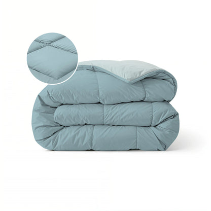 Zelesta Pure Duo Baumwolle Sommerbettdecke - Graublau & Hellblau