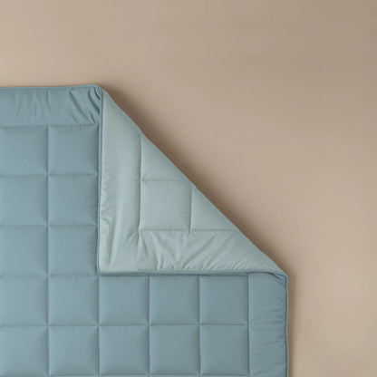 Zelesta Pure Duo Baumwolle Bettdecke - Graublau & Hellblau