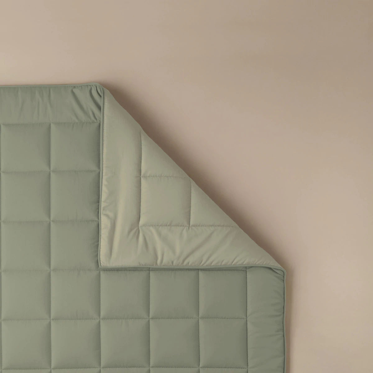 Zelesta Pure Duo Baumwolle Bettdecke - Graugrün & Zartes Graugrün
