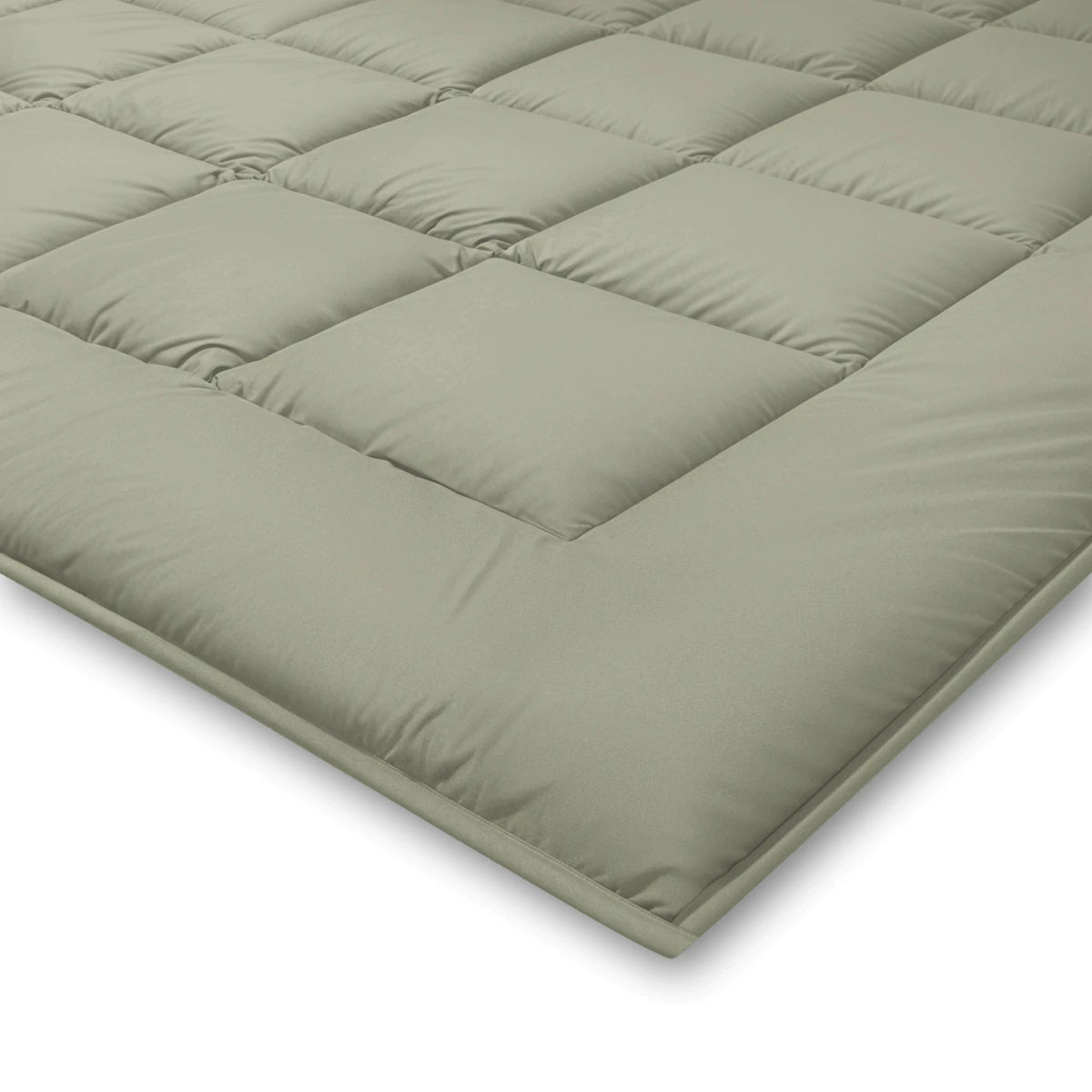 Zelesta Pure Duo Baumwolle Bettdecke - Graugrün & Zartes Graugrün
