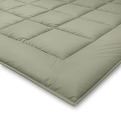 Zelesta Pure Duo Baumwolle Bettdecke - Graugrün & Zartes Graugrün