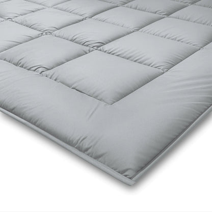 Zelesta Pure Duo Baumwolle Sommerbettdecke - Hellgrau & Buttergelb