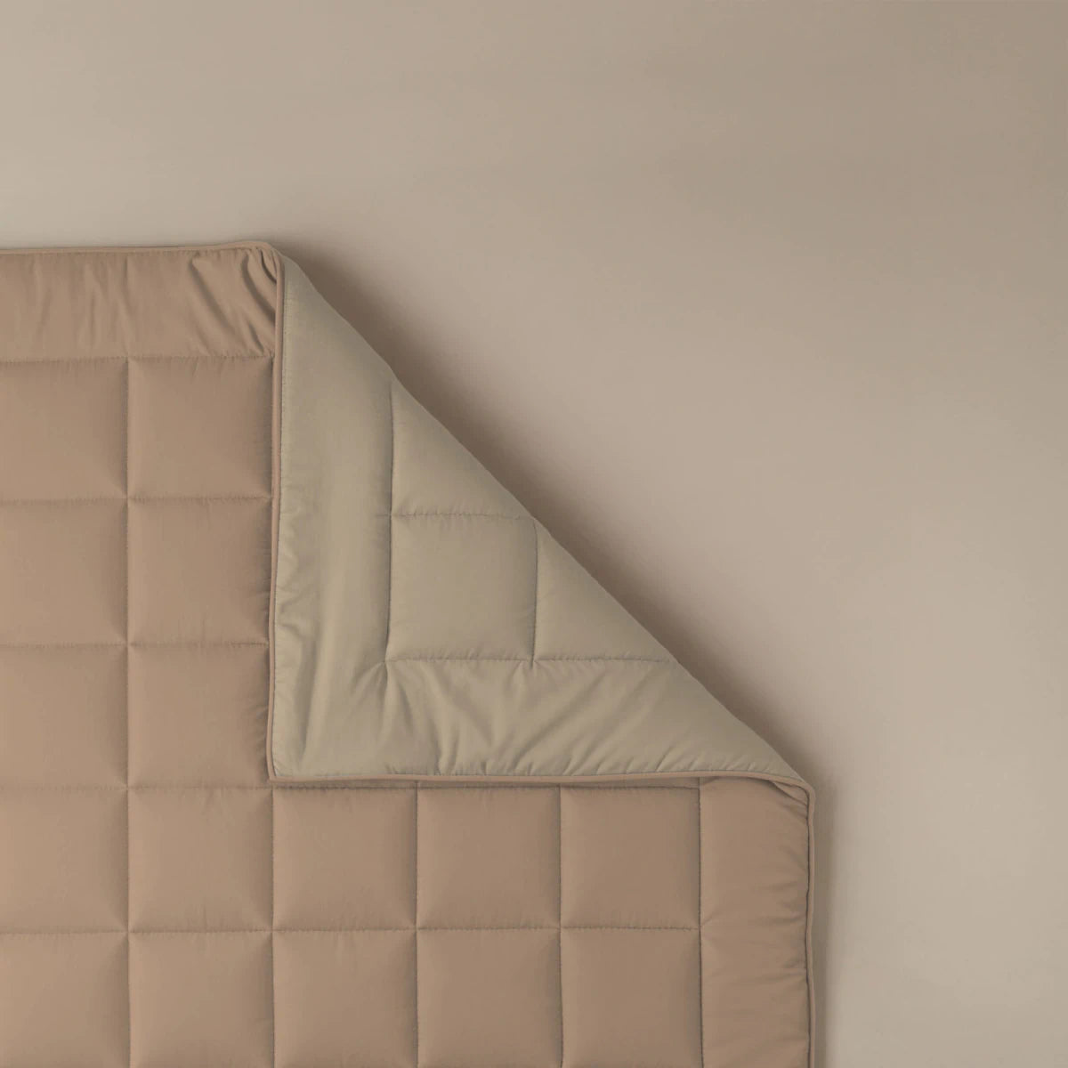 Zelesta Pure Duo Baumwolle Sommerbettdecke - Rosabraun & Betonbraun