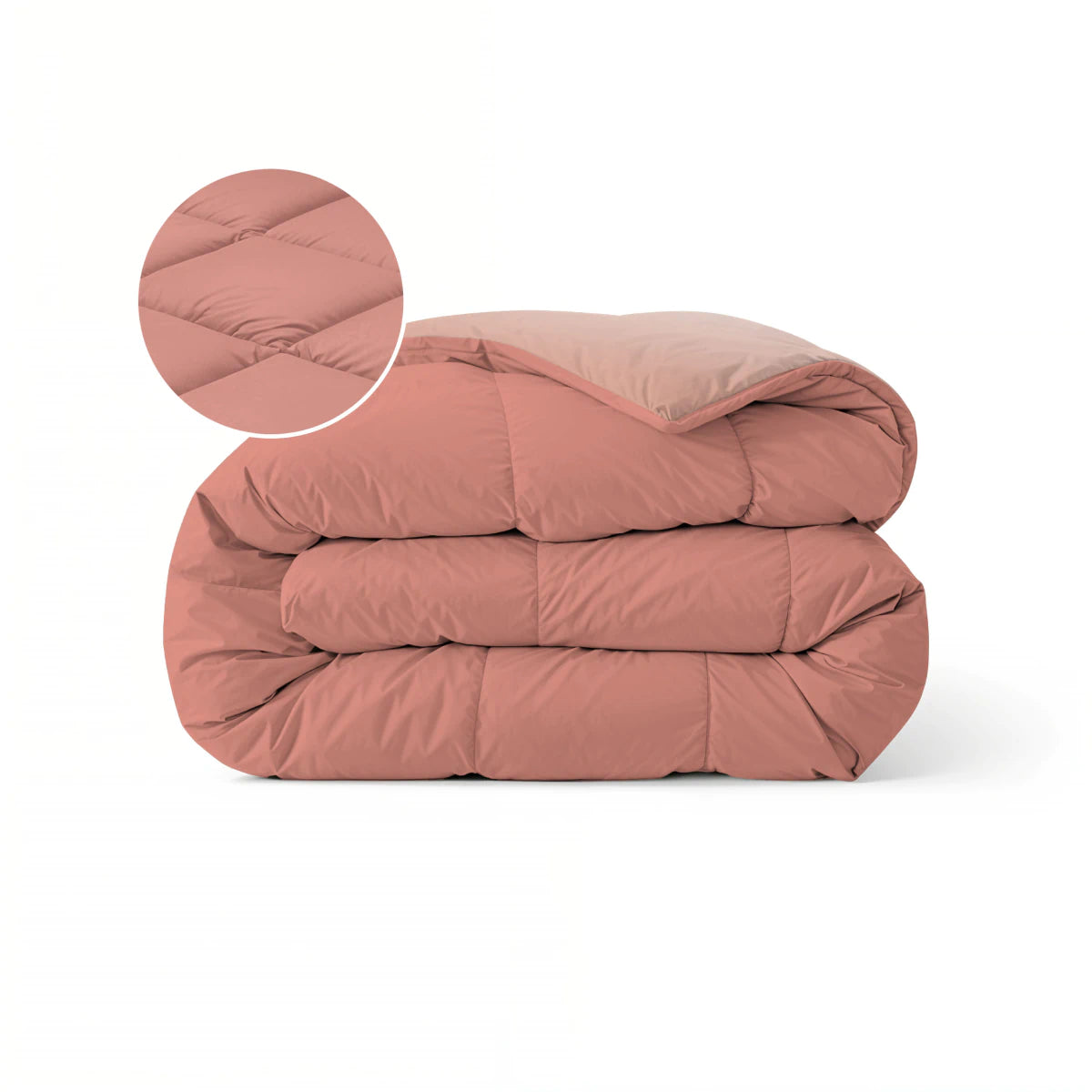 Zelesta Pure Duo Baumwolle Bettdecke - Terrakottarosa & Erdrosa