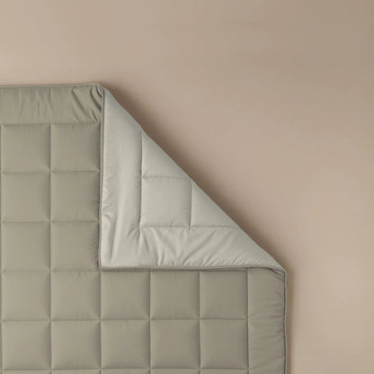 Zelesta Pure Duo Baumwolle Sommerbettdecke - Warmgrau & Cremeweiß