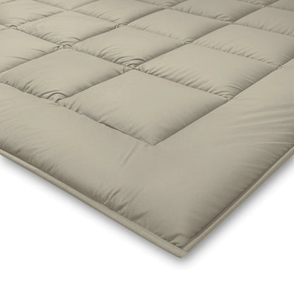 Zelesta Pure Duo Baumwolle Sommerbettdecke - Warmgrau & Cremeweiß