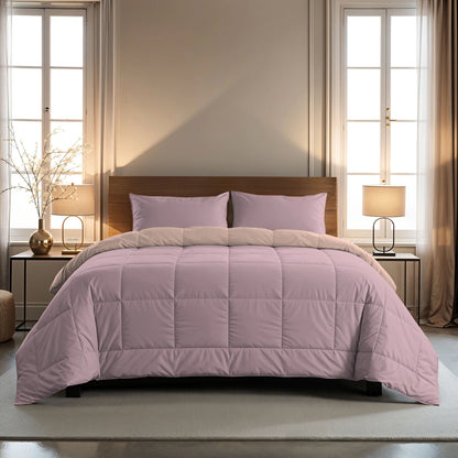 Zelesta Pure Duo Baumwolle Bettdecke - Zartes Lila & Zartrosa