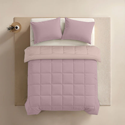 Zelesta Pure Duo Baumwolle Sommerbettdecke - Zartes Lila & Zartrosa