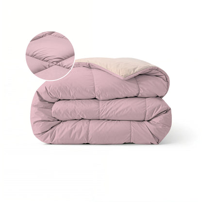 Zelesta Pure Duo Baumwolle Sommerbettdecke - Zartes Lila & Zartrosa