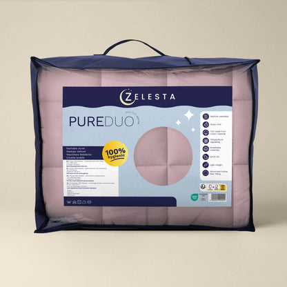 Zelesta Pure Duo Baumwolle Sommerbettdecke - Zartes Lila & Zartrosa
