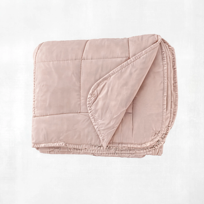 Zelesta Pure Uni 4-Jahreszeiten Nahtlose Baumwollbettdecke - Rosa