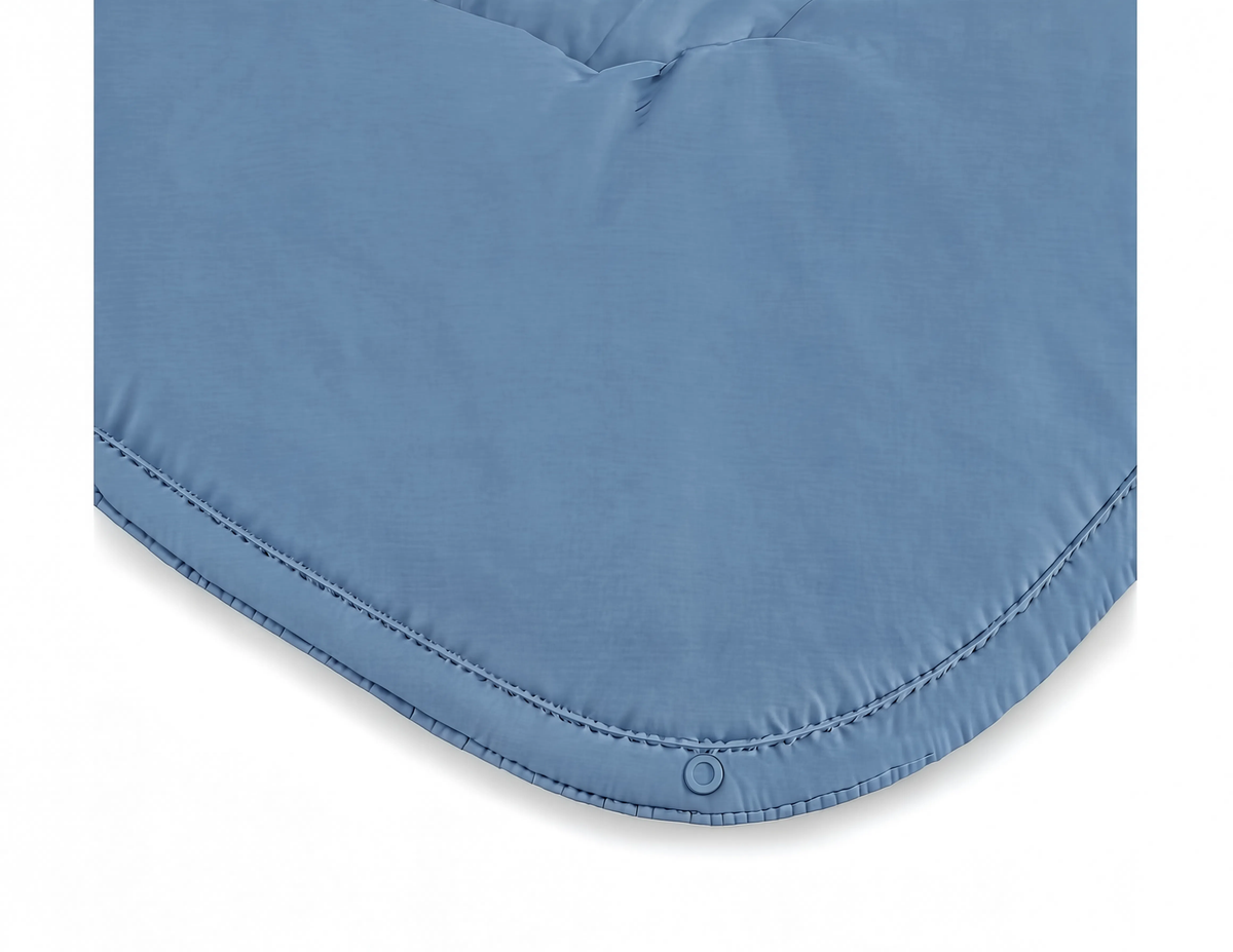 Zelesta Pure Uni 4-Jahreszeiten Nahtlose Baumwollbettdecke - Blau