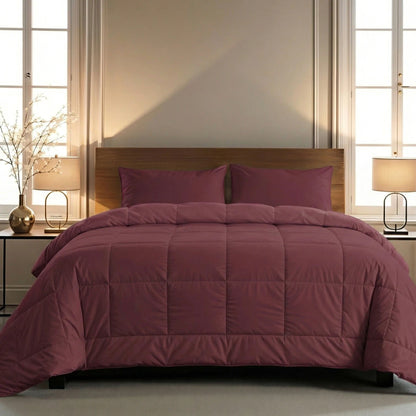 Zelesta Pure Uni Baumwolle Sommerbettdecke - Bordeauxrot
