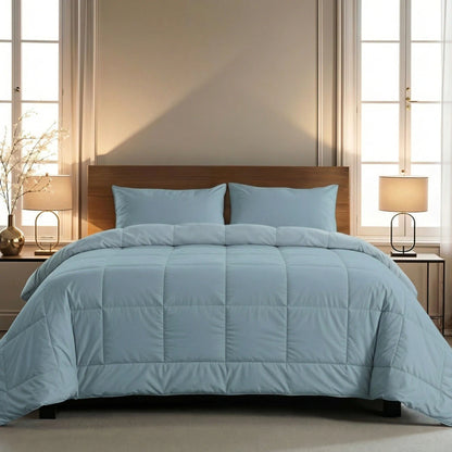 Zelesta Pure Uni Baumwolle Sommerbettdecke - Pastellblau