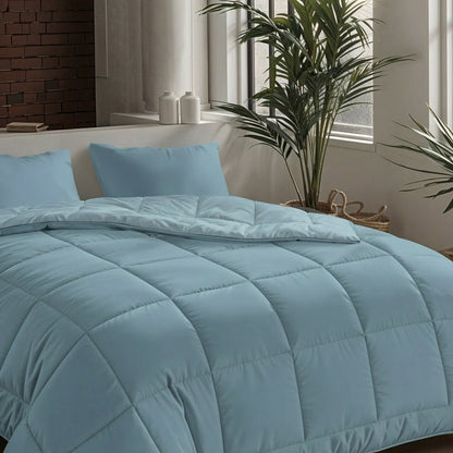 Zelesta Pure Uni Baumwolle Sommerbettdecke - Pastellblau