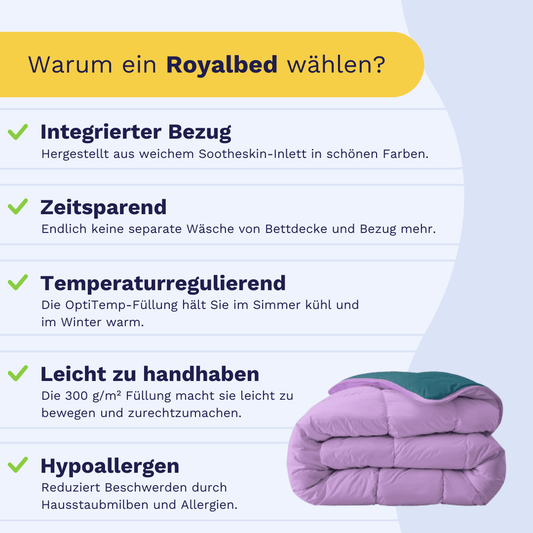 Zelesta Royalbed - Petrol & Lila 240x200cm