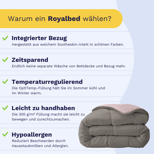 Zelesta Royalbed - Pastellrosa & Zartes Grau