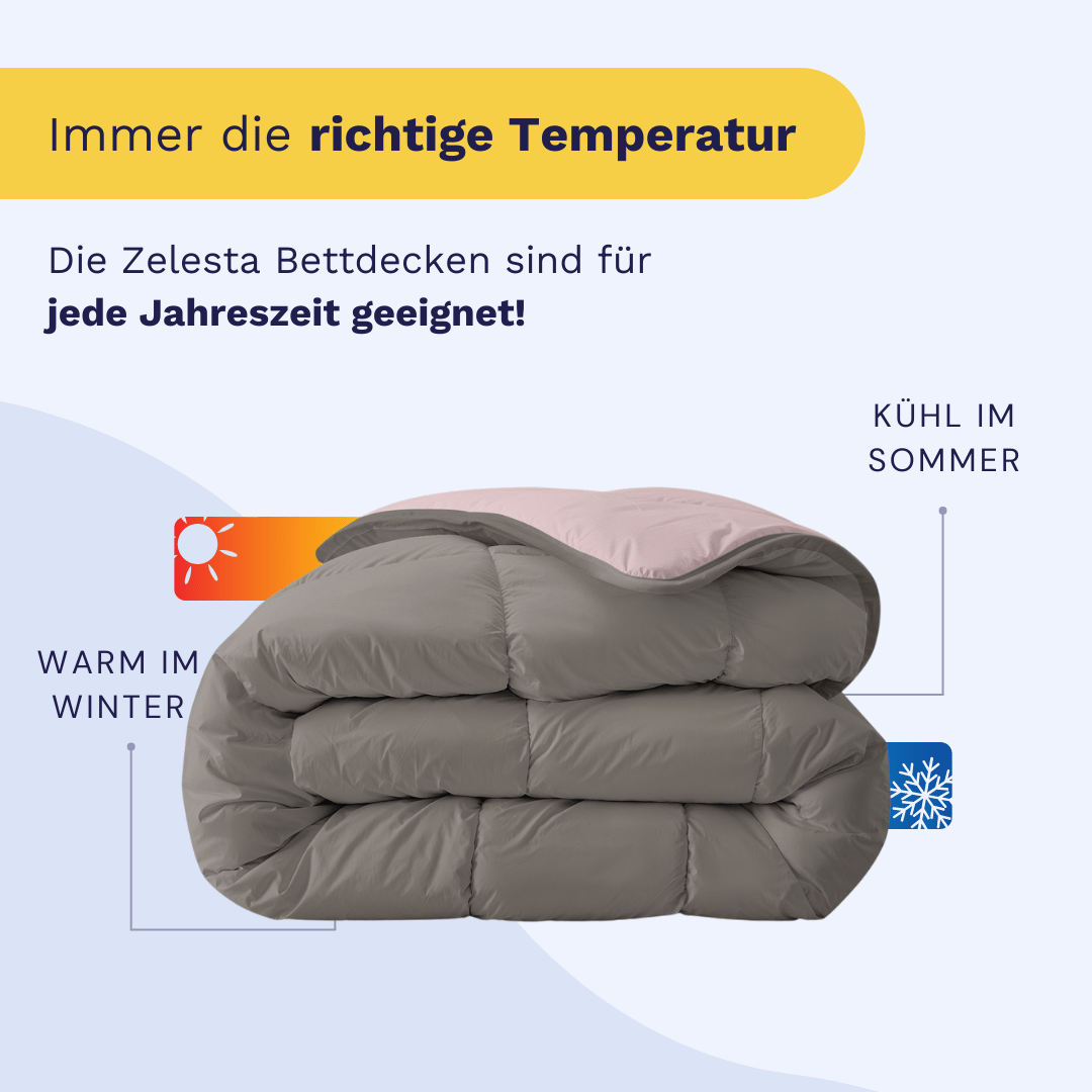 Zelesta Royalbed - Pastellrosa & Zartes Grau