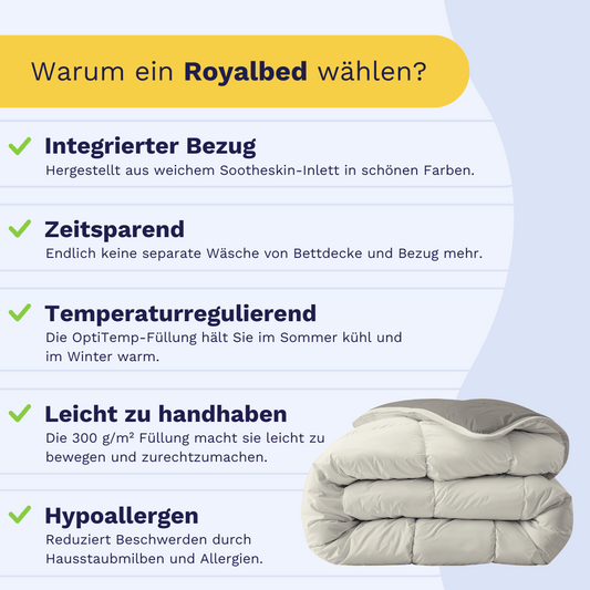 Zelesta Royalbed - Zartes Grau & Creme