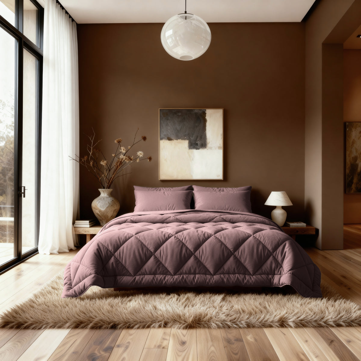 Zelesta Comfort Uni Diamond Bettdecke – Bordeaux