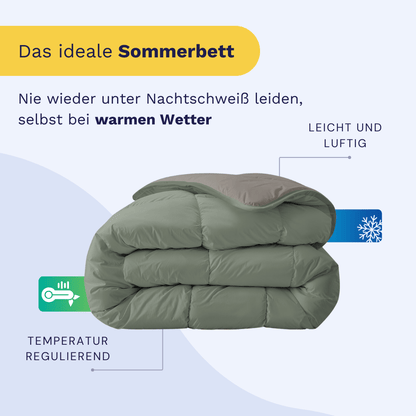 Zelesta Royalbed Light - Zartes Grau & Pastellgrün 240x200cm