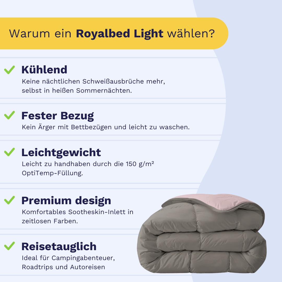 Zelesta Royalbed Light - Pastellrosa & Zartes Grau