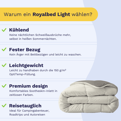 Zelesta Royalbed Light - Zartes Grau & Creme 240x200cm