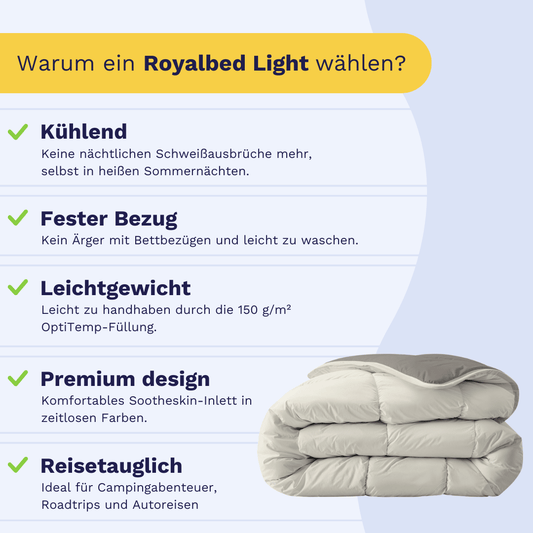 Zelesta Royalbed Light - Zartes Grau & Creme 240x200cm