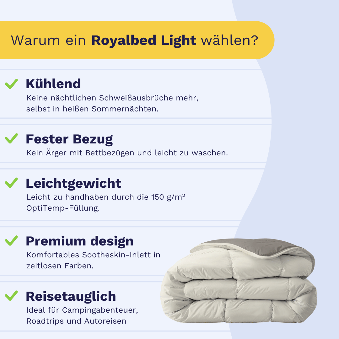 Zelesta Royalbed Light - Zartes Grau & Creme