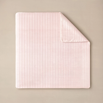 Zelesta Deluxe Hotel Stripe Baumwollsatin Bettdecke - Rosa