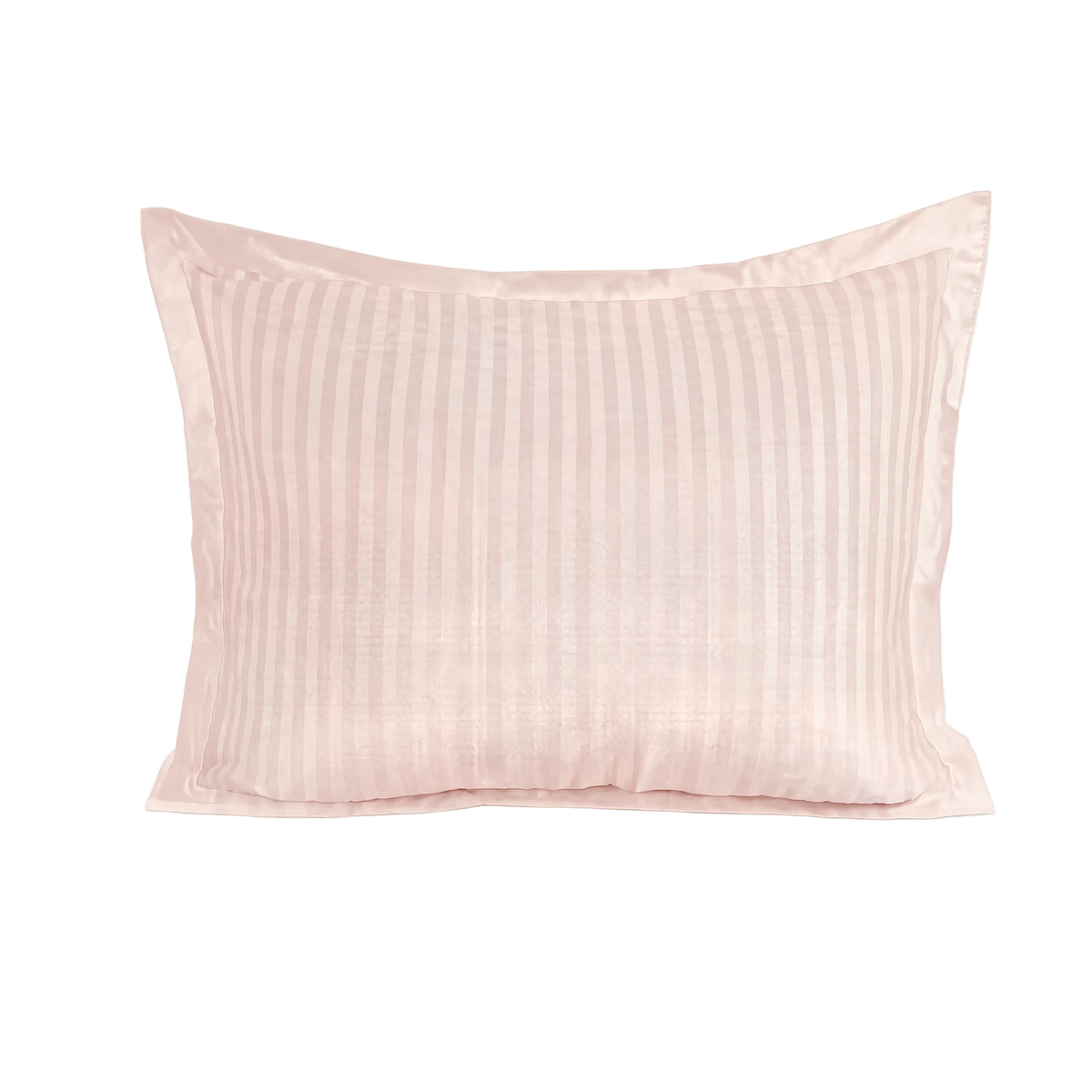 Zelesta Deluxe Hotel Stripe Baumwollsatin Kissenbezüge Set von 2 - Rosa
