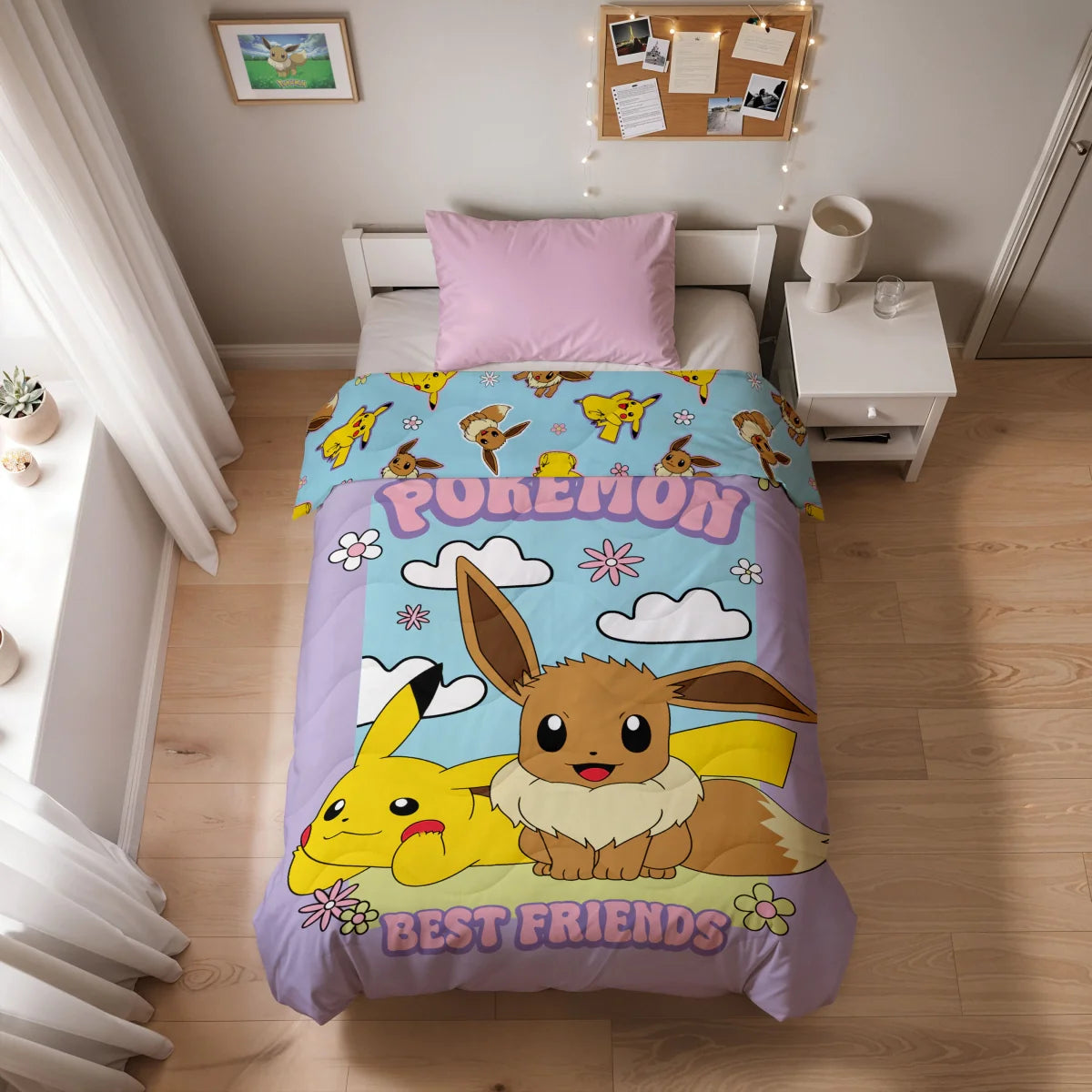 Zelesta Special Kids Bettdecke - Pikachu und Eevee