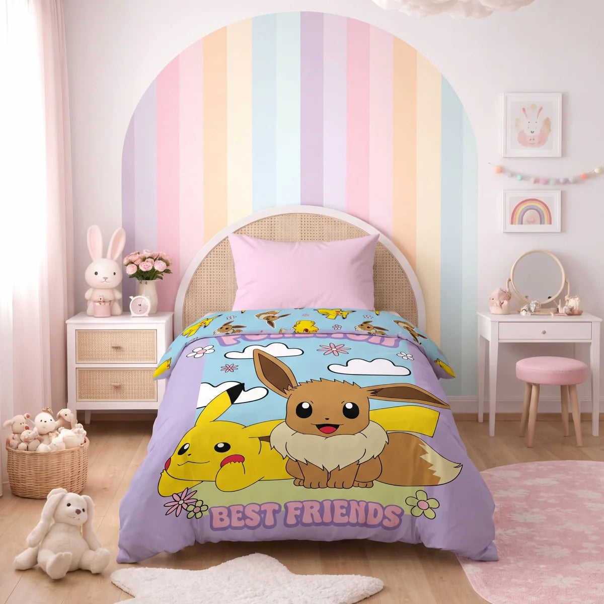 Zelesta Special Kids Bettdecke - Pikachu und Eevee