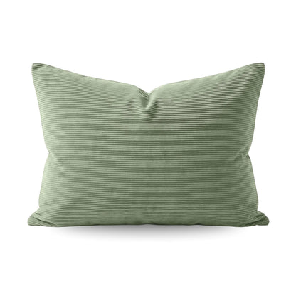 Zelesta Special Corduroy Cotton Kissenbezüge Set von 2 - Waldgrün