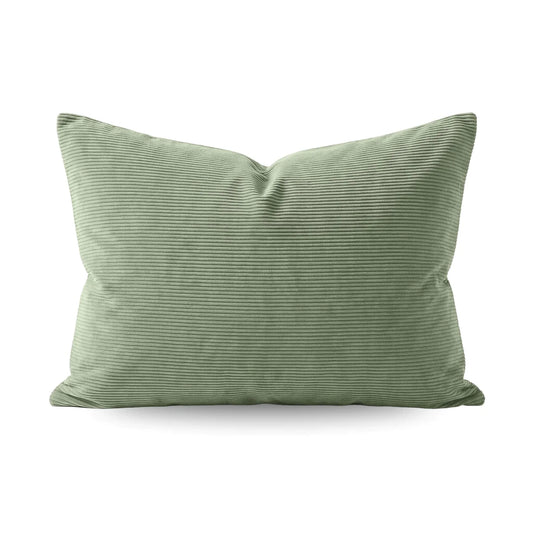 Zelesta Special Corduroy Cotton Kissenbezüge Set von 2 - Waldgrün