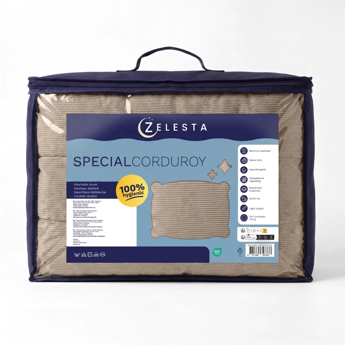 Zelesta Special Corduroy Cotton Bettdecke - Taupe