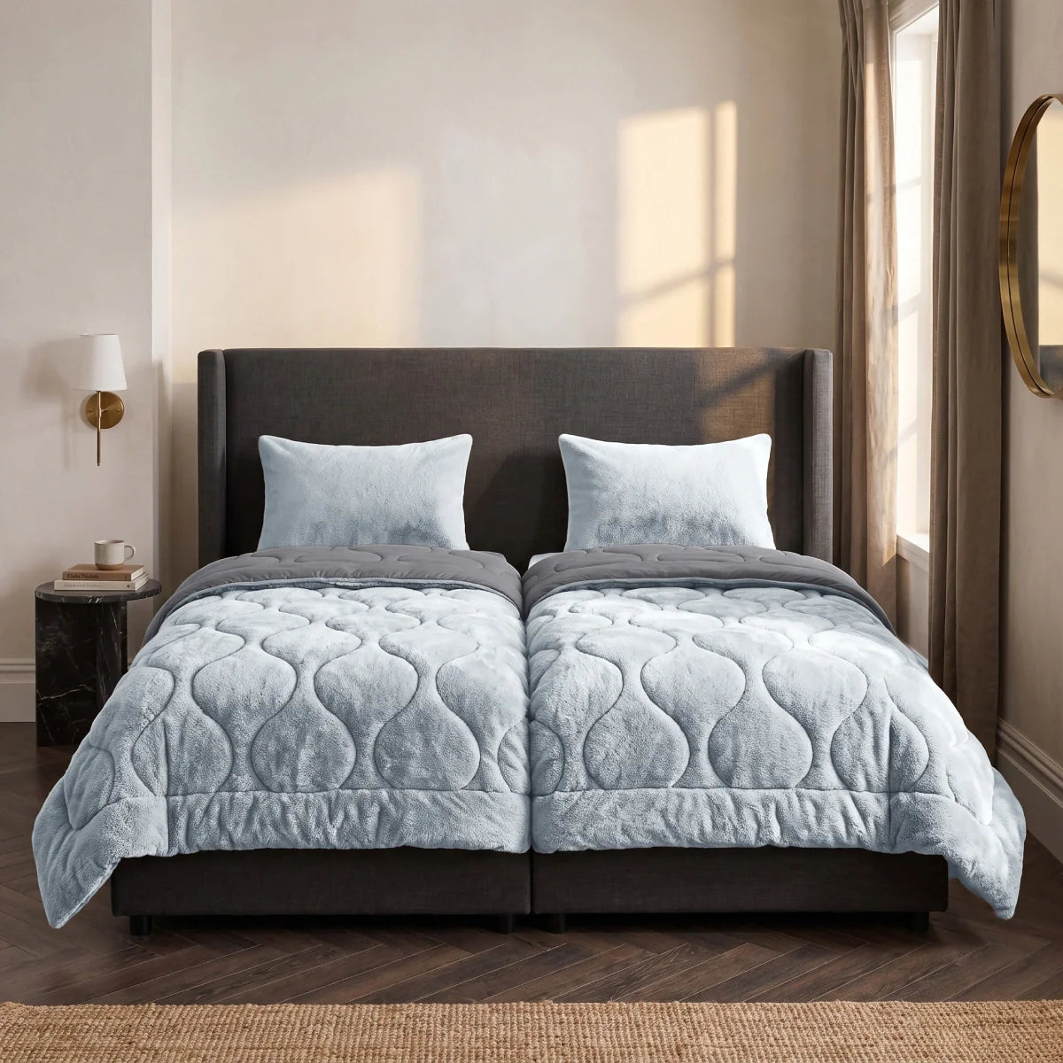 Zelesta Special Teddy Faux Fur Bettdecke - Heidelbeerblau