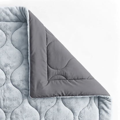 Zelesta Special Teddy Faux Fur Bettdecke - Heidelbeerblau