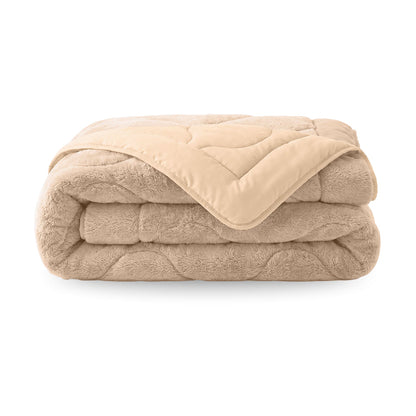 Zelesta Special Teddy Faux Fur Bettdecke - Cozy Cappuccino