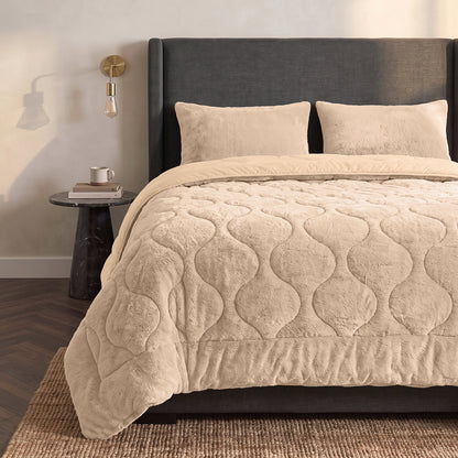 Zelesta Special Teddy Faux Fur Bettdecke - Cozy Cappuccino
