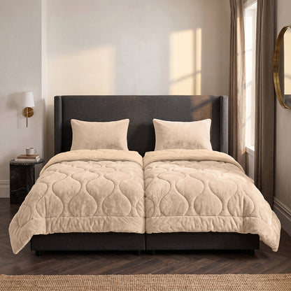 Zelesta Special Teddy Faux Fur Bettdecke - Cozy Cappuccino